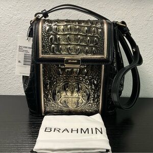 Brahmin Margo ONYX SARASTRO Leather Crossbody W/Eye GORGEOUS NWT